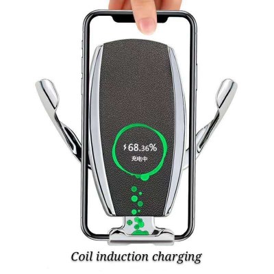 New Intelligent Automatic Clamping Wireless Car charger Installation Fast Coil Induction Mobile Phone Wireless Charging